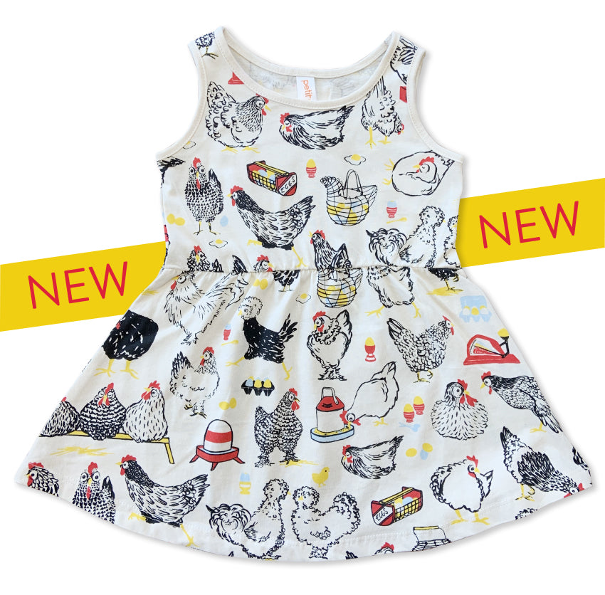 chicken cloth dress designs Pink Chicken Bow Dress / 6-12M PARACHUTE BROOKLYN