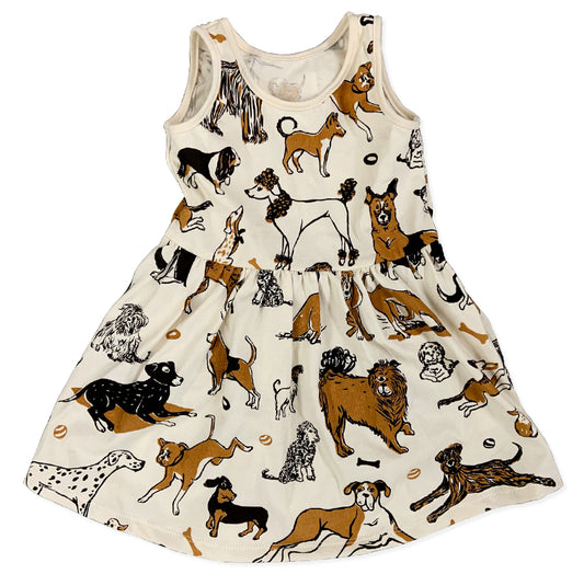Dog pattern summer dress. Labrador summer dress, poodle summer dress  corgi summer dress  papillon summer dress  German shepherd summer dress,  Chihuahua summer dress, bulldog summer dress  french bulldog summer dress  Basset summer dress  Grey hound summer dress  beagle summer dress, boxer summer dress. Name a dog you'll find it on that summer dress. 100% organic cotton summer dress,